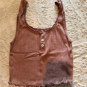 Women's Mauve Sleeveless Top